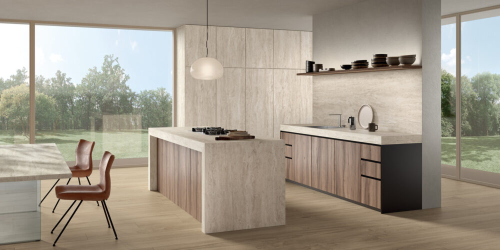 Blat de bucatarie CERAMICA FONDOVALLE TRAVERTINO EBUR